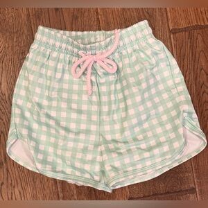 James & Lottie - Mint Check Swim Trunks - Size: 3T